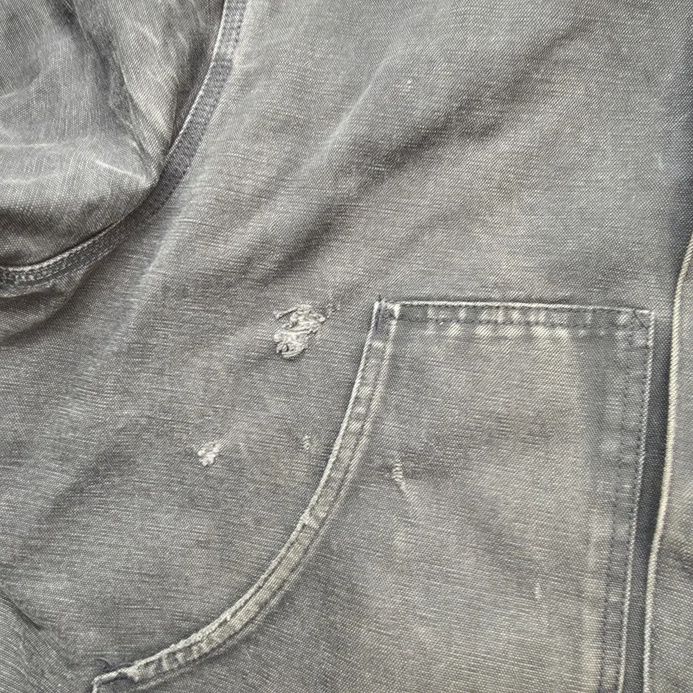 Carhartt Arctic Jacket Men's XXL Black Distressed Duck Canvas Faded Workwear VTG